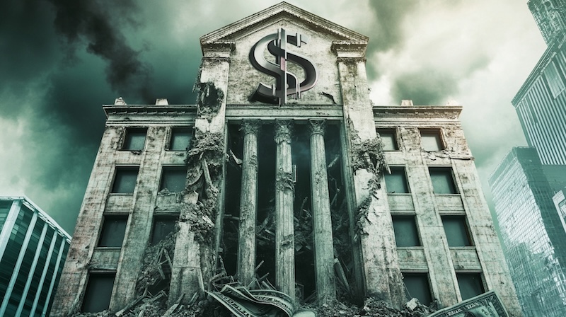 Bank som kollapsar